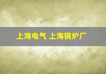 上海电气 上海锅炉厂